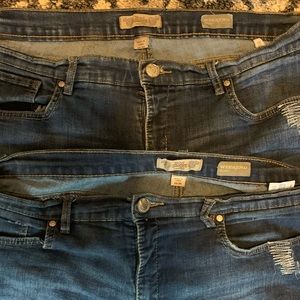 2 pairs jeans size 12 & 14